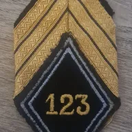 Losange 123eme GET / Modèle Cadre avec chiffre jaune / Sergent Chef 