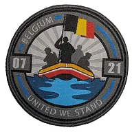 écusson united we stand inondations juillet 2021 belgique