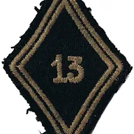 Losange de bras du 13ème Régiment de Dragons Parachutistes - Modèle troupe