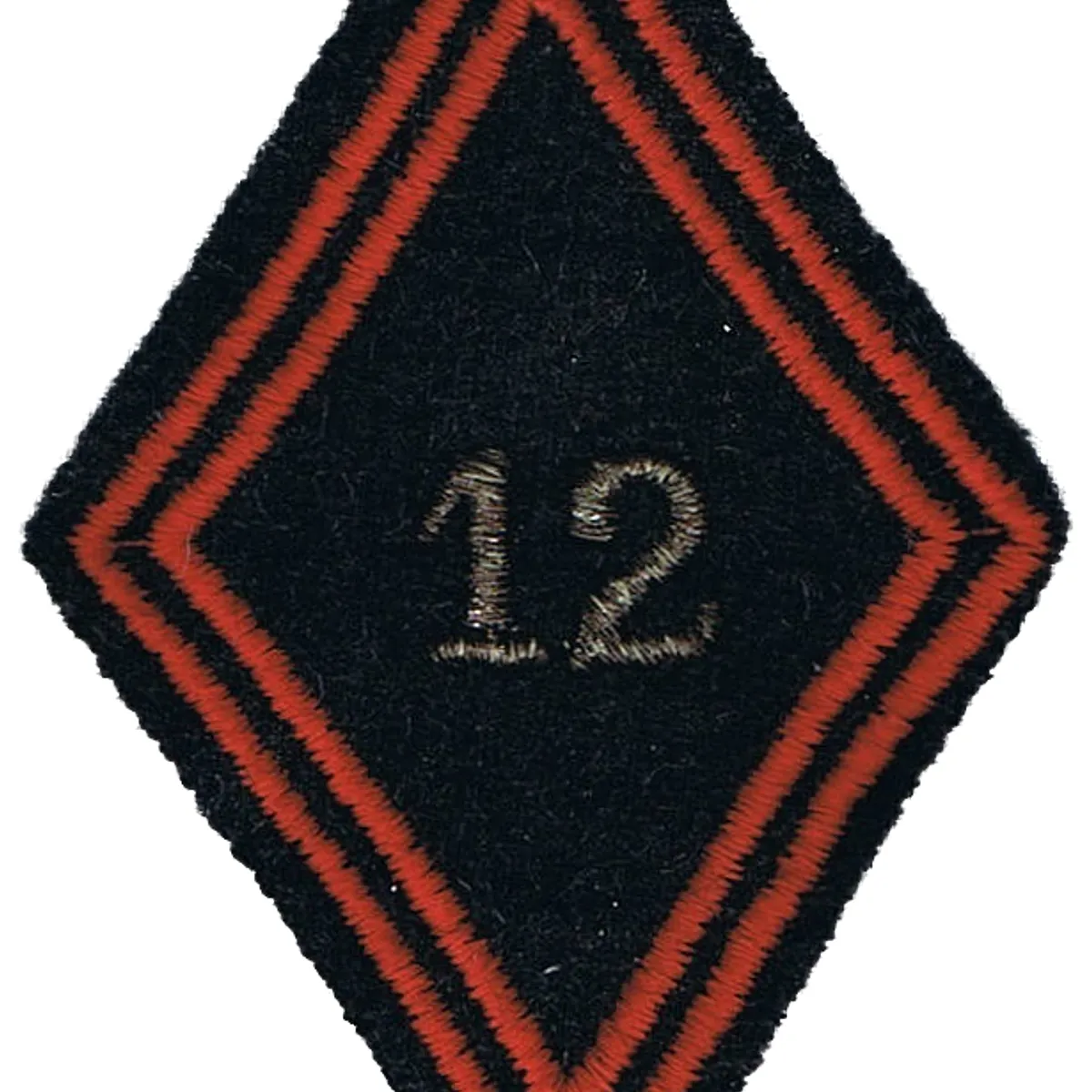 Losange de bras du 12ème Régiment de Cuirassiers - Modèle cadre