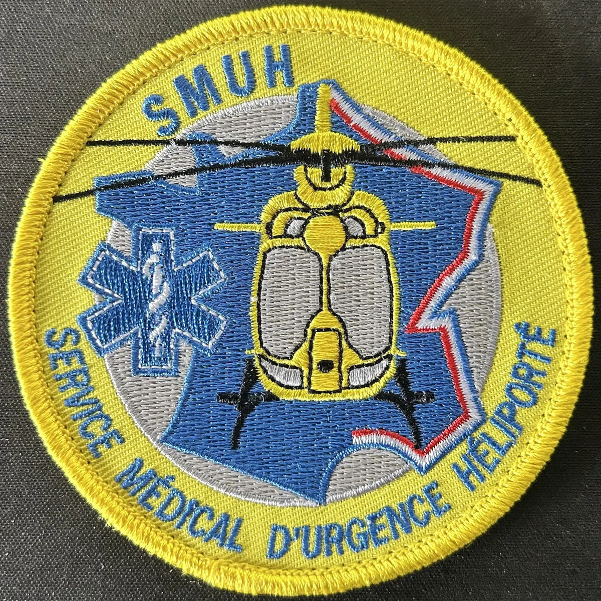SAMU 02 HELISMUR Laon Jaune Brodé