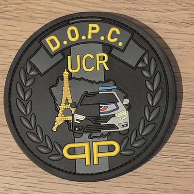 Ecusson Police nationale PVC 3D DOPC UCR Modèle nuit 