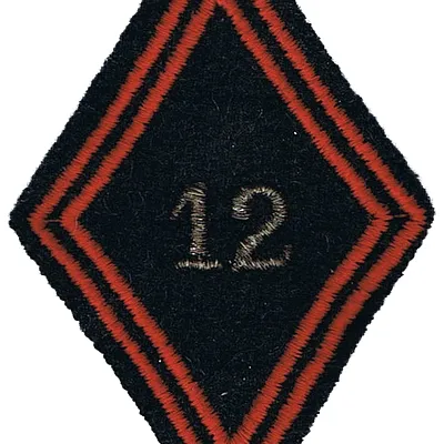Losange de bras du 12ème Régiment de Cuirassiers - Modèle cadre