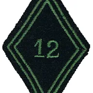 Losange de bras du 12ème Régiment de Chasseurs - Modèle Troupe